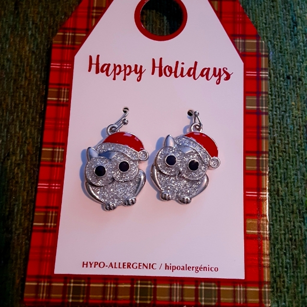 Holiday Owl earrings